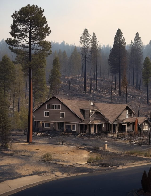 House saved from wildfire prevention sprinkler