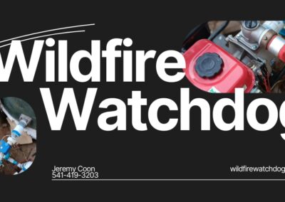 Automated wildfire sprinkler system with roof, eave, and ground sprinklers featuring ESP32/ESP8266 controllers, designed for safe wildfire protection and remote monitoring in Central Oregon.