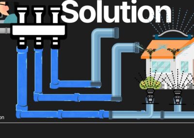 Automated wildfire sprinkler system with roof, eave, and ground sprinklers controlled by ESP32/ESP8266 modules, designed for homeowners and ranch owners in Bend, Central Oregon, by Wildfire Watchdog.