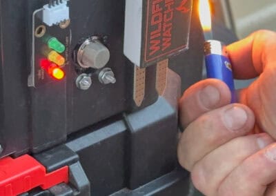 Flexible, automated wildfire detection and sprinkler system with roof, eave, and ground sprinklers operated by ESP32/ESP8266 controllers, remotely monitored via TagoIO, located in Bend, Central Oregon, by Wildfire Watchdog.