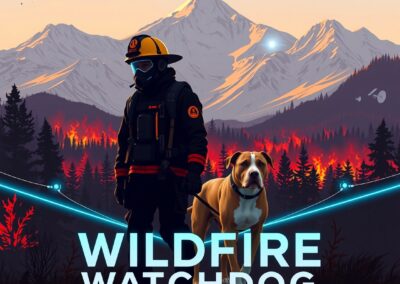 Emergency wildfire detection system with ground sprinklers, controlled via ESP32/ESP8266, monitored remotely through TagoIO, protecting homes and properties in Bend, Central Oregon.