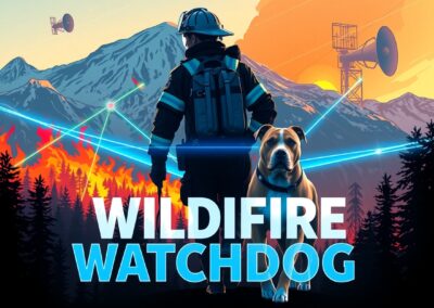 Wildfire wildfirewatchdog, wildfire detection systems with sprinklers, roof and ground coverage, ESP32/ESP8266 controllers, remote monitoring in Central Oregon Bend area, designed for homeowners, ranch owners, and small businesses.