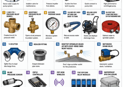 Wildfire Watchdog sprinkler system components in Bend, Oregon – Wildfire Watchdog.