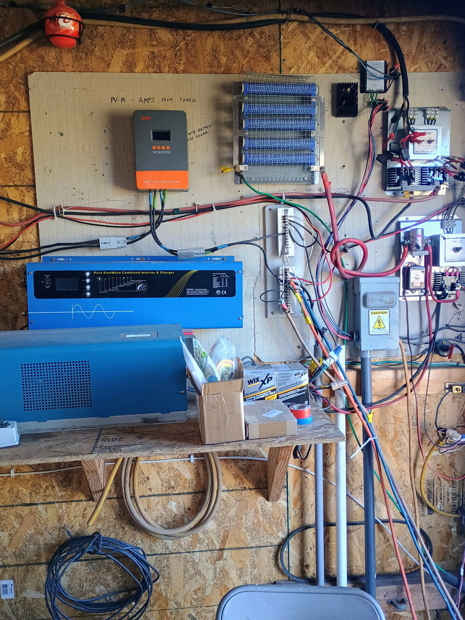 Solar connectors and inverter detail