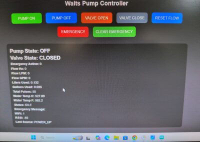 Walts Pump Controller with status indicators in Bend, Oregon - Wildfire Watchdog.